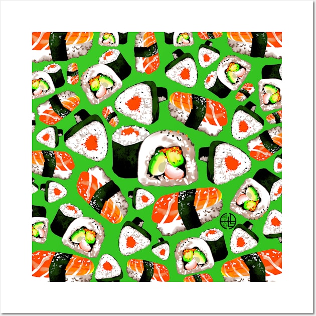 SUSHI Explosion Wall Art by sandpaperdaisy